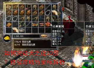 如何突破天之道30层?终极攻略与坐标解析 如何突破天之道30层?终极攻略与坐标解析
