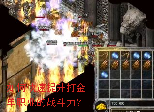 如何快速提升打金单职业的战斗力? 如何快速提升打金单职业的战斗力?
