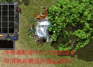 传奇单职业中刀刀切割提示取消后如何提升输出效率? 传奇单职业中刀刀切割提示取消后如何提升输出效率?