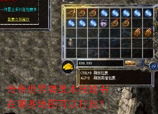传奇世界兽灵术技能书在哪些地图可以打到? 传奇世界兽灵术技能书在哪些地图可以打到?