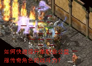 如何快速提升单职业公益服传奇角色的战斗力? 如何快速提升单职业公益服传奇角色的战斗力?