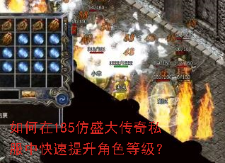 如何在185仿盛大传奇私服中快速提升角色等级? 如何在185仿盛大传奇私服中快速提升角色等级?
