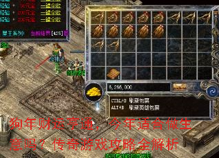 狗年财运亨通,今年适合做生意吗?传奇游戏攻略全解析 狗年财运亨通,今年适合做生意吗?传奇游戏攻略全解析